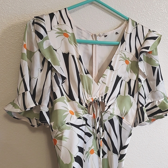 Jill Stuart Estelle keyhole cut out tropical dress - Picture 2 of 10